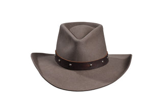 Copper, Silver, or Bronze Studded Leather Hat Band