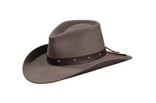 Dark Natural Beaver Cowboy Hat – Teardrop Crown, Size 7 1/2