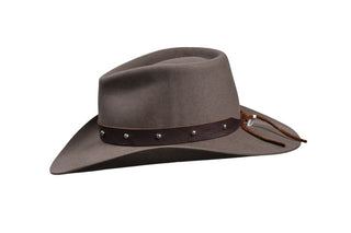 Dark Natural Beaver Cowboy Hat – Teardrop Crown, Size 7 1/2