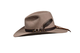 Natural Light Beaver Cowboy Hat with Citrine Hatband - Size 7 1/4