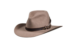 Natural Light Beaver Cowboy Hat with Citrine Hatband - Size 7 1/4