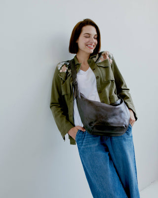 Boone Handcrafted Leather Crossbody/Hobo  Bags: Moss