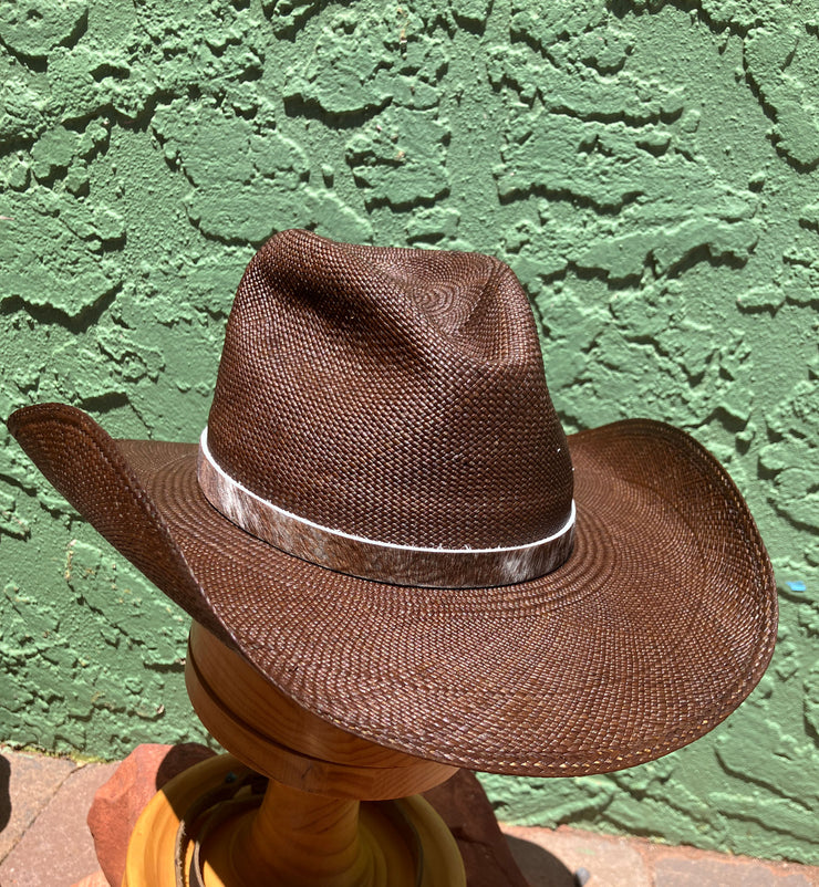 Straw Cowboy Hat for Sale in Chocolate