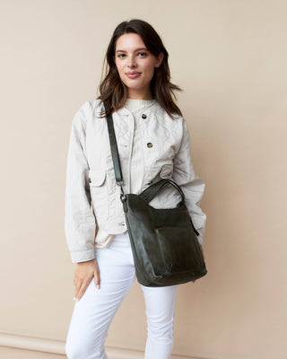 Mason Handcrafted Leather Tote/Crossbody Bags: Cognac