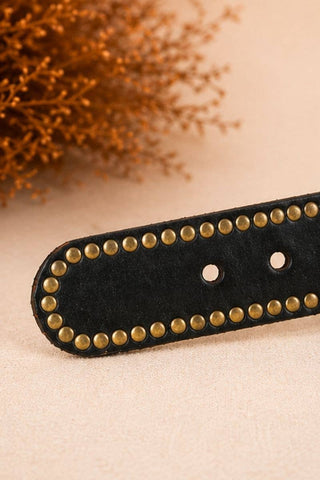 HELIOS Black Leather Belt
