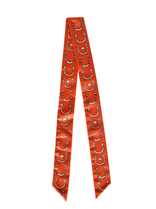 Stars and Horseshoes in Punchy Red Western Twilly