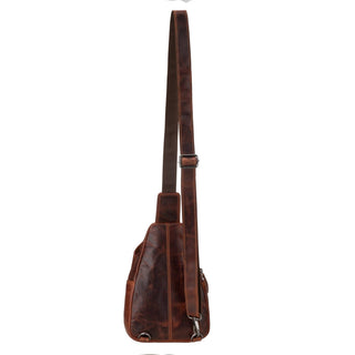 Sydney Leather Crossbody Bag – Unisex – Chestnut