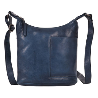 Kerry Leather Crossbody: Indigo