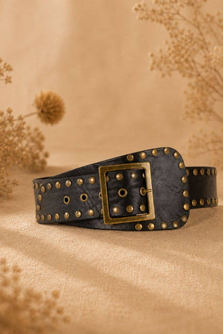 NOX Black Leather Sash Belt