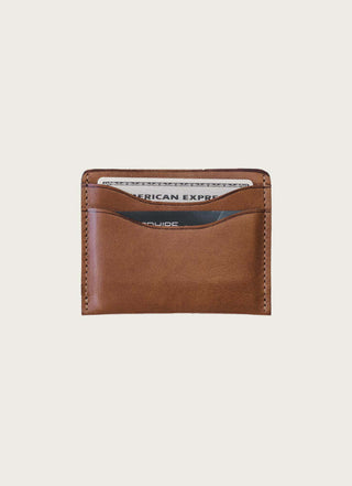 Full-Grain Leather Card Wallet – Slim Minimalist: Tan