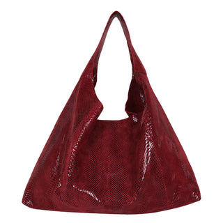 Lindsey Handcrafted Leather Tote/Shoulder Bags: Burgundy