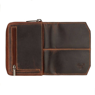 Nora Leather Wallet in Chestnut