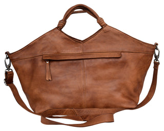 Nelly Handcrafted Leather Tote/Crossbody Bags: Oat