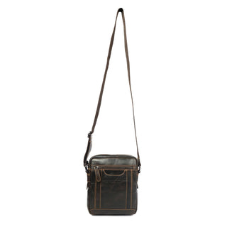 Asheville Leather Crossbody Bag – Unisex – Brown