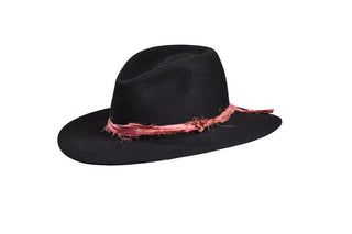 Black European Hare Fedora, Size 7