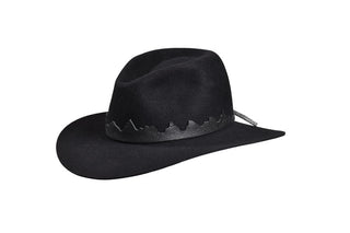 Black European Hare Fedora, Size 7 3/8