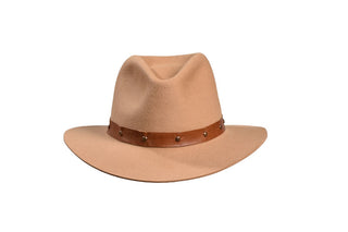Copper, Silver, or Bronze Studded Leather Hat Band