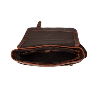 Premium Leather Laptop Bag 14" – Chicago – Chestnut