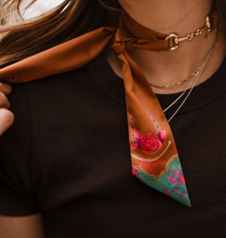Snaffle Bit Twilly Scarf Slide Accessory in “Gold”