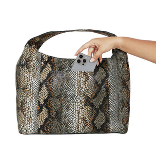Petite Lindsey Handcrafted Leather Shoulder Bag: Cognac