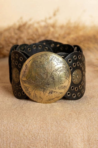 ALPHA WIDE BLACK LEATHER BELT