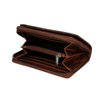 Nora Leather Wallet in Chestnut