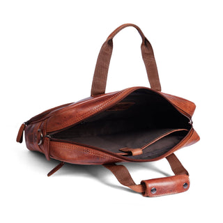 Sutton Leather Briefcase 16" Bag – Unisex – Chestnut