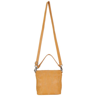 Ivy Diamond Leather Crossbody Bag: Cognac