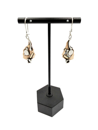 Modern Mixed Metal Earrings