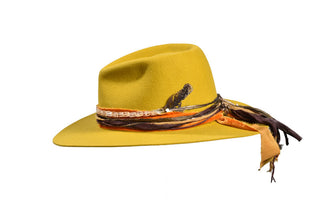 Golden Citrine Fedora – European Hare, Size 7 3/8