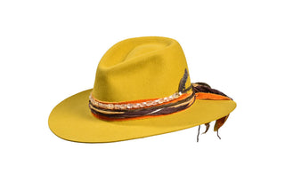Golden Citrine Fedora – European Hare, Size 7 3/8