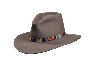 Natural Beaver Fedora with Pendleton Band, Size 7 3/8