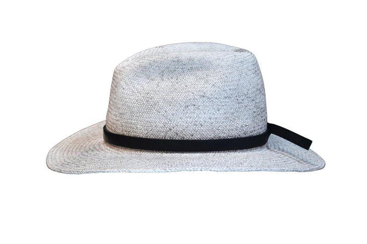 Straw Fedora Hat for Sale in Gray