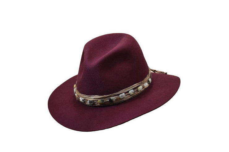 Hare Fur Fedora Hat for Sale in Red