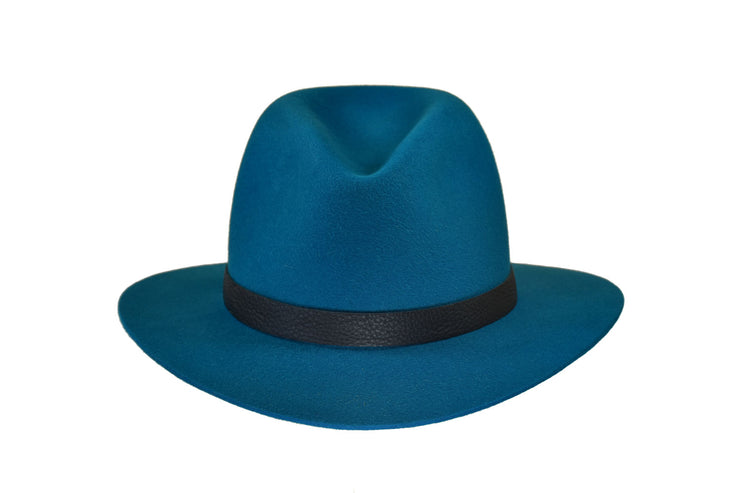 Turquoise Fedora Fur Felt Hat