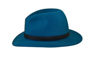 Turquoise Fedora Fur Felt Hat