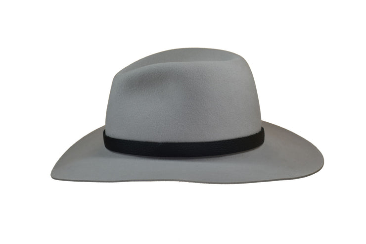 Silverbelly Hare Fur Fedora Hat for Sale in Gray