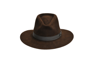 Indiana Jones Chocolate Fur Felt Hat front view