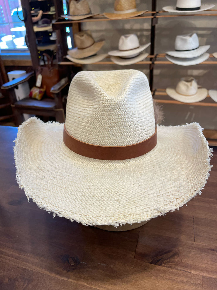 Straw Cowboy Hat for Sale in White- Wheat