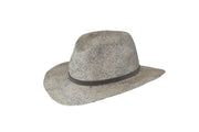Gray Short Brim Panama Straw Hat-Straw Hats-TrueWestHats