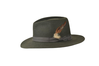 Moss Green Fedora Side View