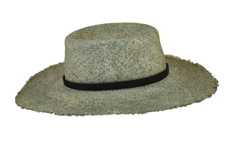 Straw Fedora Hat for Sale in Green